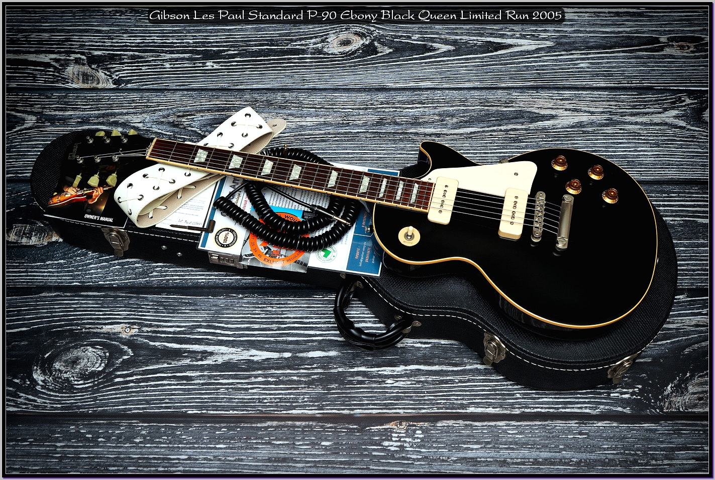 Gibson Les Paul Standard P-90 Ebony Black Queen '50s neck Limited 2005
