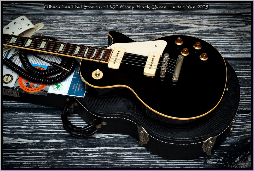 Gibson Les Paul Standard P-90 Ebony Black Queen Limited Run 2005