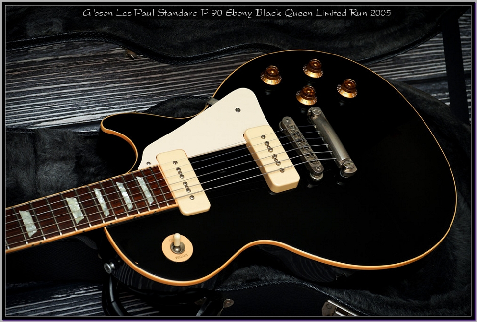 Gibson Les Paul Standard P-90 Ebony Black Queen Limited Run 2005