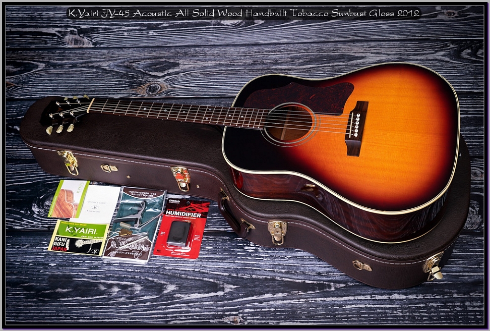 K.Yairi JY-45 Acoustic All Solid Wood Handbuilt Tobacco Sunbust Gloss 2012