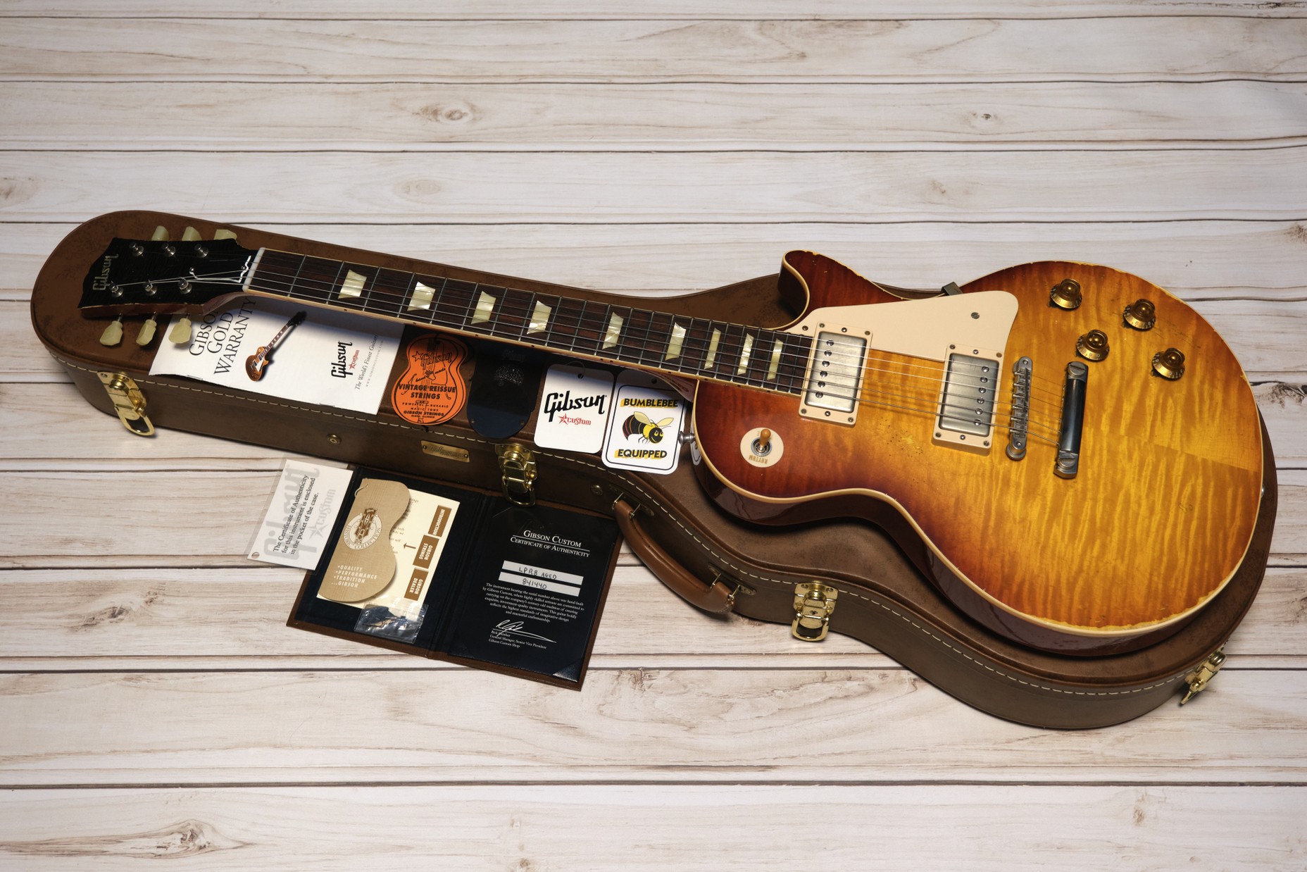 Gibson Custom Shop Les Paul Standard 1958 Historic Reissue Tea Burst Aged 2014 0001.jpg